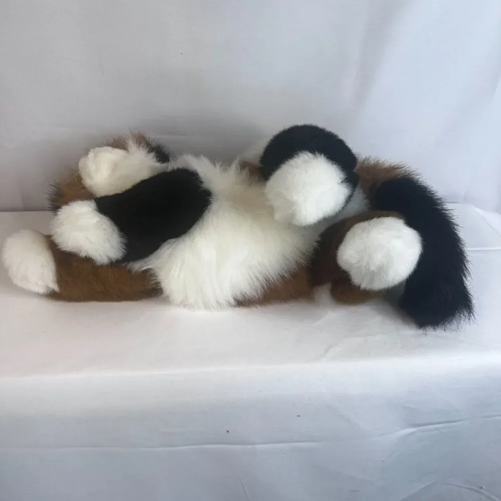 Ty Cat Maggie the Calico Cat 1995 Classic Line Plush Stuffed Animal Red Bow - Picture 2 of 10